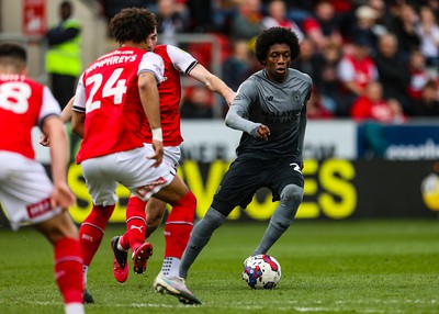 180323 - Rotherham United v Cardiff City - Sky Bet Championship - Jaden Philogene-Bidace of Cardiff brings the ball forward