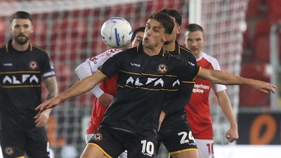 201026 - Rotherham United v Newport County - Sky Bet League 2 - Harrison Biggins of Newport juggles the ball