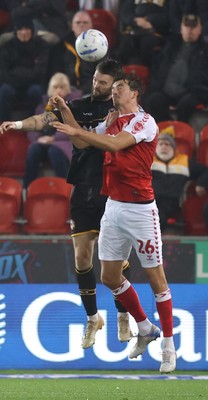 201026 - Rotherham United v Newport County - Sky Bet League 2 - Kyle Cameron of Newport and Hamish Douglas of Rotherham