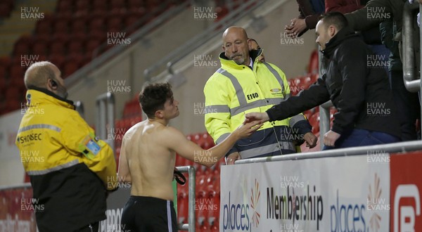 031118 - Rotherham United v Swansea City - Sky Bet Championship - Daniel James of Swansea greets a fan at the end of the match
