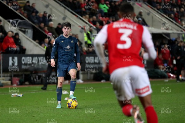 091223 - Rotherham United v Swansea City - Sky Bet Championship - Josh Key of Swansea