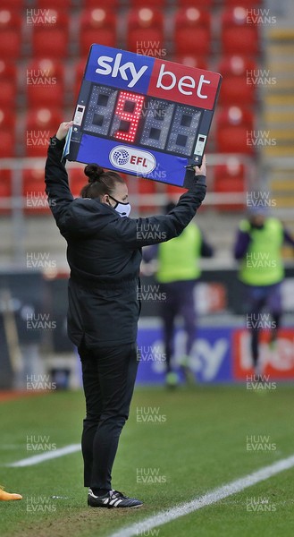300121 - Rotherham United v Swansea City - Sky Bet Championship - Fourth Official Rebecca Welch