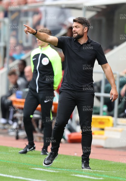300722 - Rotherham United v Swansea City - Sky Bet Championship - Head Coach Russell Martin  of Swansea