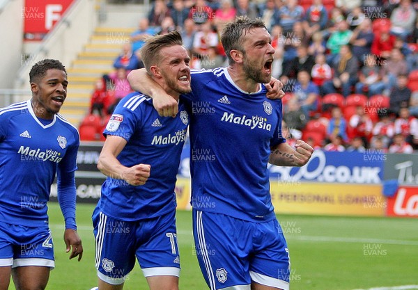 240916 - Rotherham United vs Cardiff City  - SkyBet EFL Championship -Rickie Lambert winning goal celebration