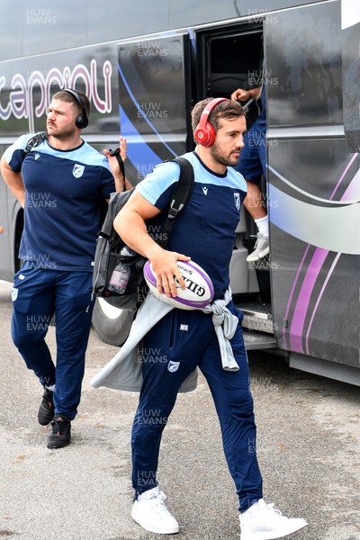 161119 - Rugby Calvisano v Cardiff Blues - European Challenge Cup -  Matthew Morgan and Kirby Myhill arrive