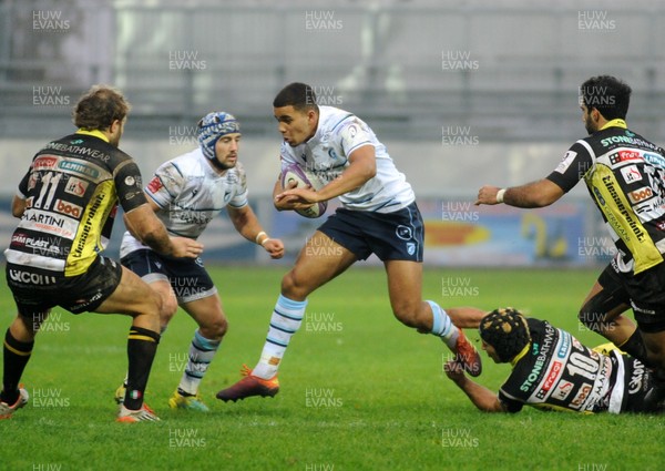 161119 - Rugby Calvisano v Cardiff Blues - European Challenge Cup -  Ben Thomas of Blues 