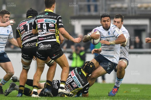 161119 - Rugby Calvisano v Cardiff Blues - European Challenge Cup -  Willis Halaholo of Blues 