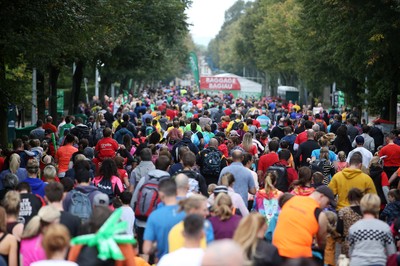 051019 - Run4Wales - Cardiff Half Marathon Festival of Running outside the City Hall - 