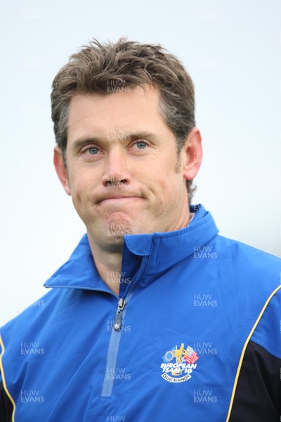 01.10.10.. Ryder Cup 2010, Celtic Manor, Newport, south Wales -  Europe's Lee Westwood  