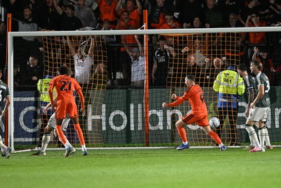 010926 - Salford City v Newport County - Sky Bet League 2 - Kelly N'Mai of Salford scores a goal to win the match