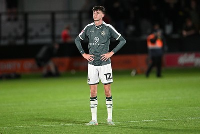 010926 - Salford City v Newport County - Sky Bet League 2 - Dejected Joe Thomas of Newport County