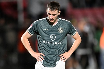 010926 - Salford City v Newport County - Sky Bet League 2 - Dejected Ciaran Brennan of Newport County at full time