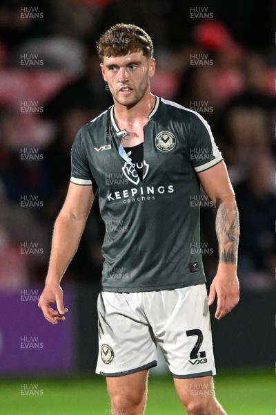 010926 - Salford City v Newport County - Sky Bet League 2 - Cameron Evans of Newport County with a ripped shirt