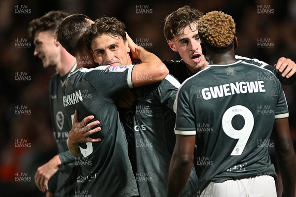 010926 - Salford City v Newport County - Sky Bet League 2 - Harrison Biggins of Newport County celebrates scoring a goal