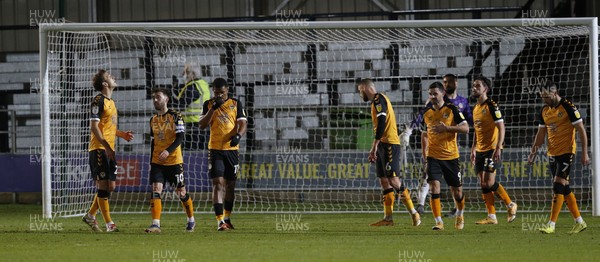 151220 - Salford City v Newport County - Sky Bet League 2 - dejected players after the 1st goal