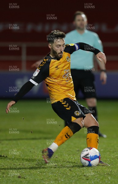 151220 - Salford City v Newport County - Sky Bet League 2 - Josh Sheehan of Newport County takes the penalty