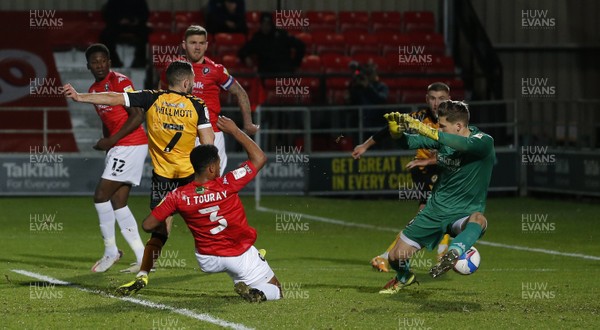 151220 - Salford City v Newport County - Sky Bet League 2 - Robbie Willmott of Newport County sees his shot go wide in the 2nd half