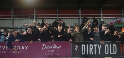 170226 - Salford City v Newport County - Sky Bet League 2 - Fans celebrate at the end of the match