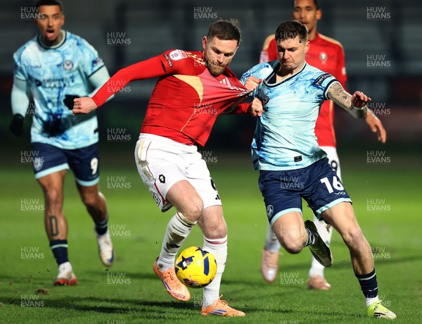 170226 - Salford City v Newport County - Sky Bet League 2 - James Crole of Newport and Ollie Turton of Salford