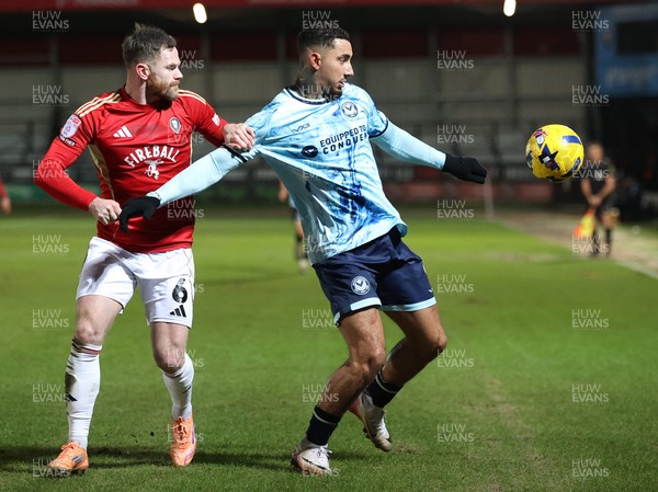 170226 - Salford City v Newport County - Sky Bet League 2 - Courtney Baker-Richardson of Newport and Ollie Turton of Salford