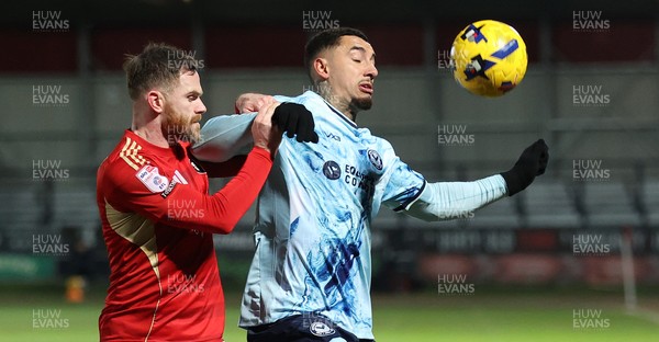 170226 - Salford City v Newport County - Sky Bet League 2 - Courtney Baker-Richardson of Newport and Ollie Turton of Salford