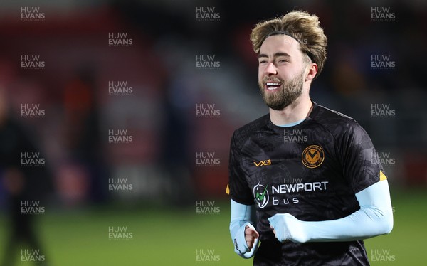 170226 - Salford City v Newport County - Sky Bet League 2 - Lewis Jamieson of Newport