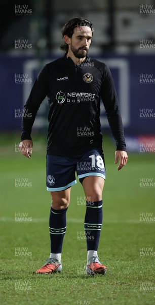 170226 - Salford City v Newport County - Sky Bet League 2 - Liam Shephard of Newport