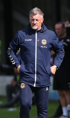 280821 - Salford City v Newport County, Sky Bet League 2 - Newport County assistant manager Wayne Hatswell during the match