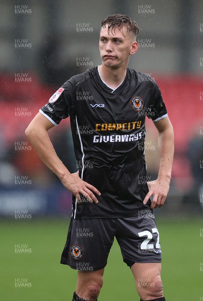 300923 - Salford City v Newport County - Sky Bet League 2 - Nathan Wood of Newport County looks fed up at the final whistle