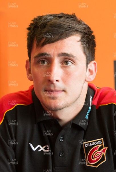 060619 - Dragons Press Conference - New Dragons signing Sam Davies talks to the media during press conference at Rodney Parade
