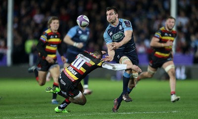 180718 - Sam Warburton today announced his retired from rugby Capped 74 times by Wales and a further five by the British & Irish Lions, Warburton led his country for a record 49 times  010417 - Gloucester Rugby v Cardiff Blues - European Rugby Challenge Cup - Sam Warburton of Cardiff Blues is tackled by Jonny May of Gloucester