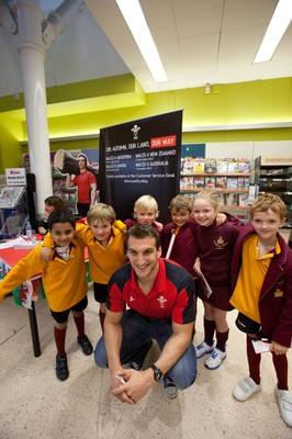 260812 - Wales Rugby captain Sam Warburton attends a signing session at TESCOS in Penarth Marina