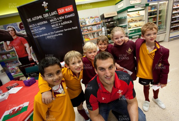 260812 - Wales Rugby captain Sam Warburton attends a signing session at TESCOS in Penarth Marina
