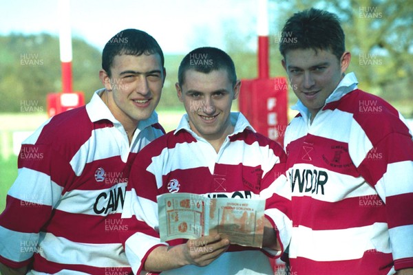 090499 - Gethin Davis,Gethin Davis and Gethin Davis, all members of Newcastle Emlyn rugby team