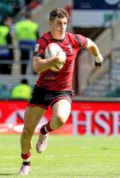 210617  - Samoa vs Wales - HSBC World Rugby Sevens Series -  Owen Jenkins of Wales on the attack  