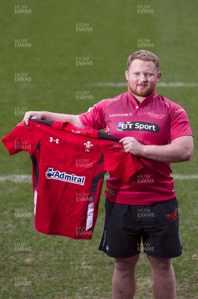 110115 - Picture shows Samson Lee of the Scarlets after signing a National Dual Contract with the Welsh Rugby Union