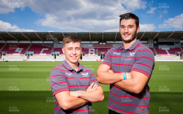 100718 - Scarlets Academy Players - Dafydd Land, left, and Iestyn Rees