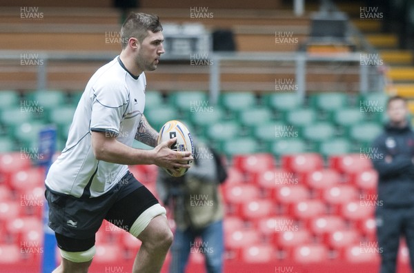 290313 -  Scarlets Training - Captains Run - Josh Turnbull pictured at the Scarlets captains run