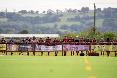 060925 - Scarlets Preseason Friendlies - Scarlets play preseason friendlies v Regional SRC Clubs Llandovery RFC and Carmarthen Quins RFC - Carmarthen Quins players watch the Scarlets v Llandovery game   
