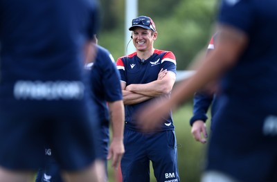 050819 - Scarlets Rugby Training - Brad Mooar during training