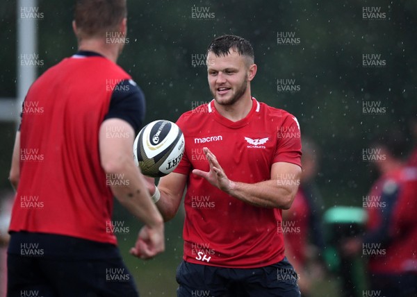100820 - Scarlets Rugby Training - Steff Hughes during training