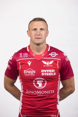 130819 - Scarlets Rugby Squad Headshots - Hadleigh Parkes