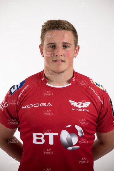 110816 - Scarlets Squad Portraits 2016-17 Season - Dafydd Hughes