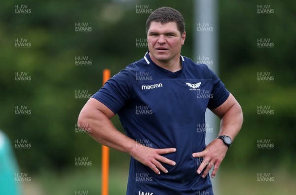 070720 - Scarlets Rugby return to training after the three month shut down due to coronavirus - Werner Kruger during training