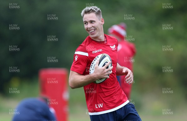 070720 - Scarlets Rugby return to training after the three month shut down due to coronavirus - Liam Williams smiles during training