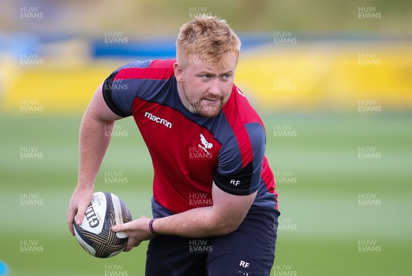 100718 - Scarlets Pre Season Training - Scarlets Rhys Fawcett during a training session ahead of the start of the new season