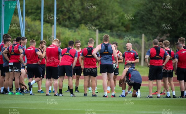 100718 - Scarlets Pre Season Training - Scarlets players during a training session ahead of the start of the new season