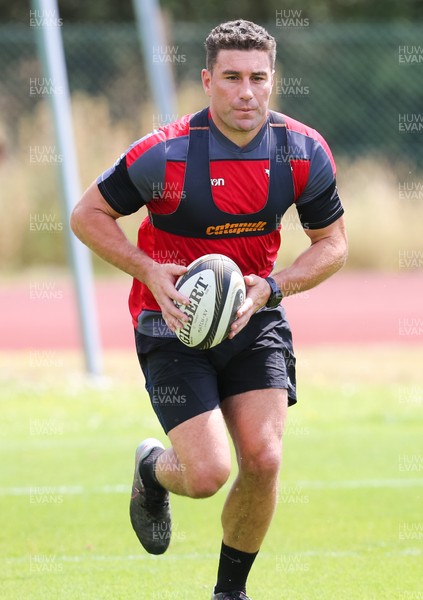 100718 - Scarlets Pre Season Training - Scarlets Keiron Fonotia during a training session ahead of the start of the new season