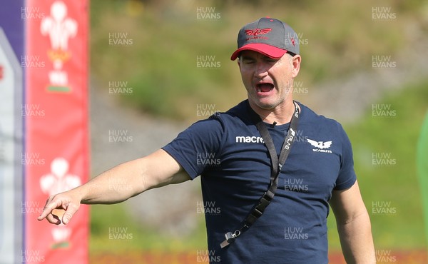 240821 - Scarlets Training session - Scarlets head of physical performance Nigel Ashley-Jones during training session