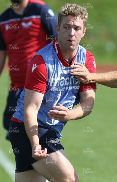 240821 - Scarlets Training session - Angus O'Brien during training session